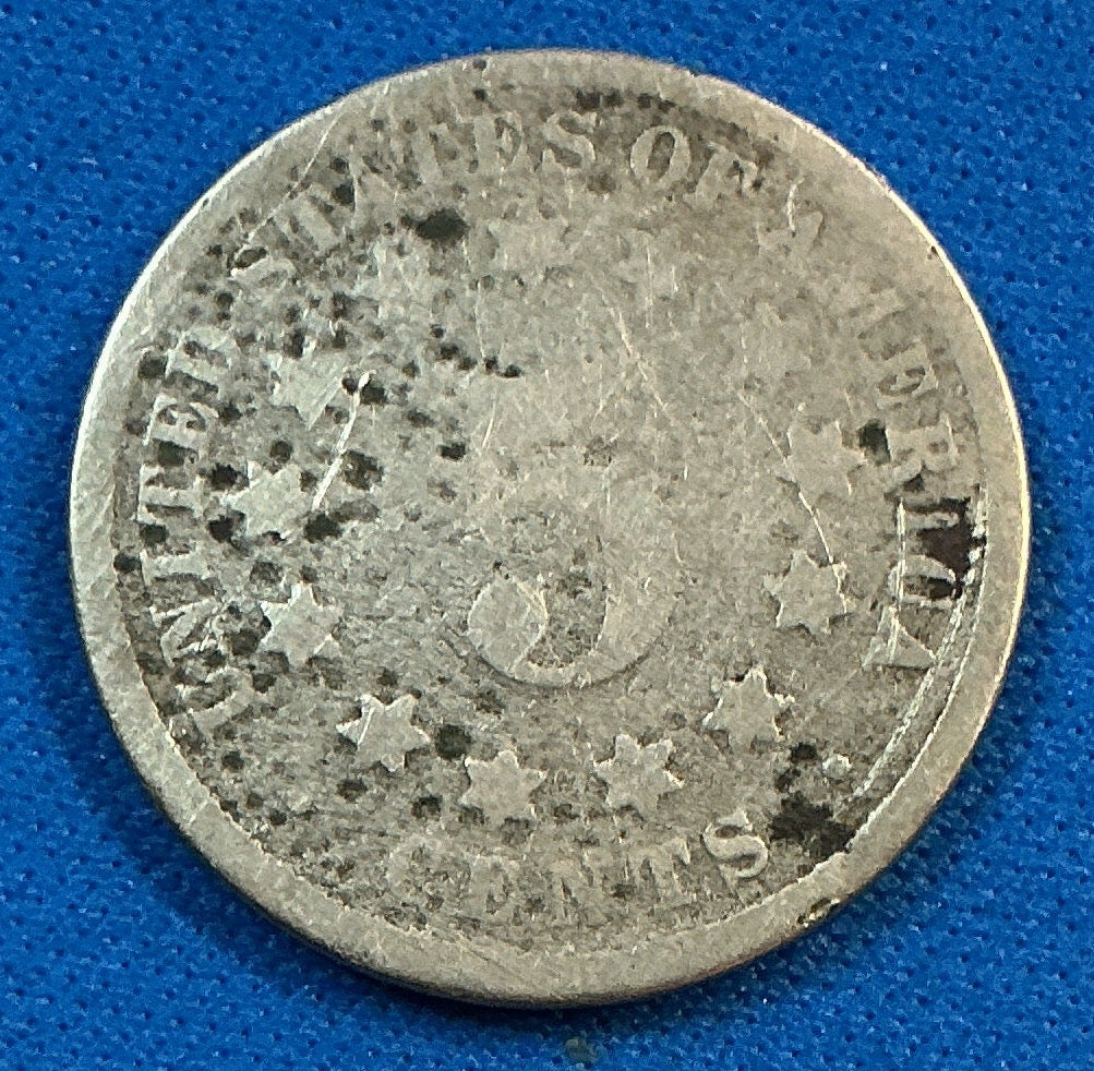 1870 Shield Nickel, Good Circulated Detail Coin, Store #NL0122