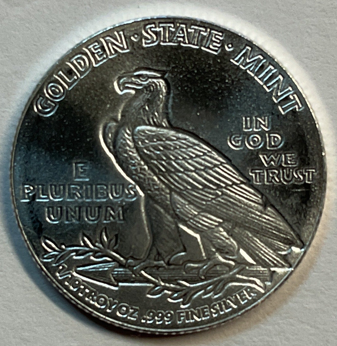 .999 silver, 1/10 Troy Ounce, Indian Silver Round Bullion, Store #SR010