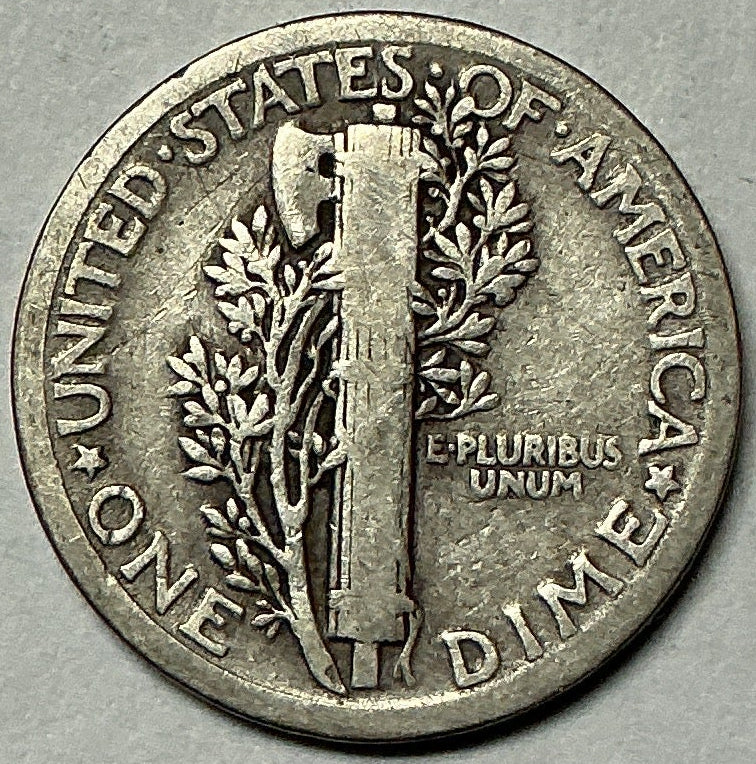 1920 Mercury Dime, Very Good Circulated Coin, Store #DE0961