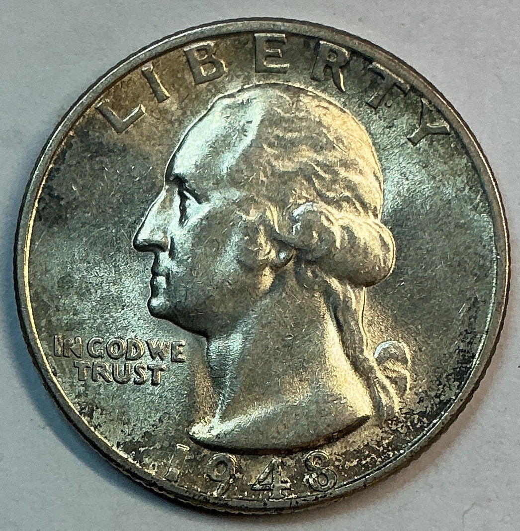 1948-S Washington Quarter. About Uncirculated Collectable Coin. Store # QR1733