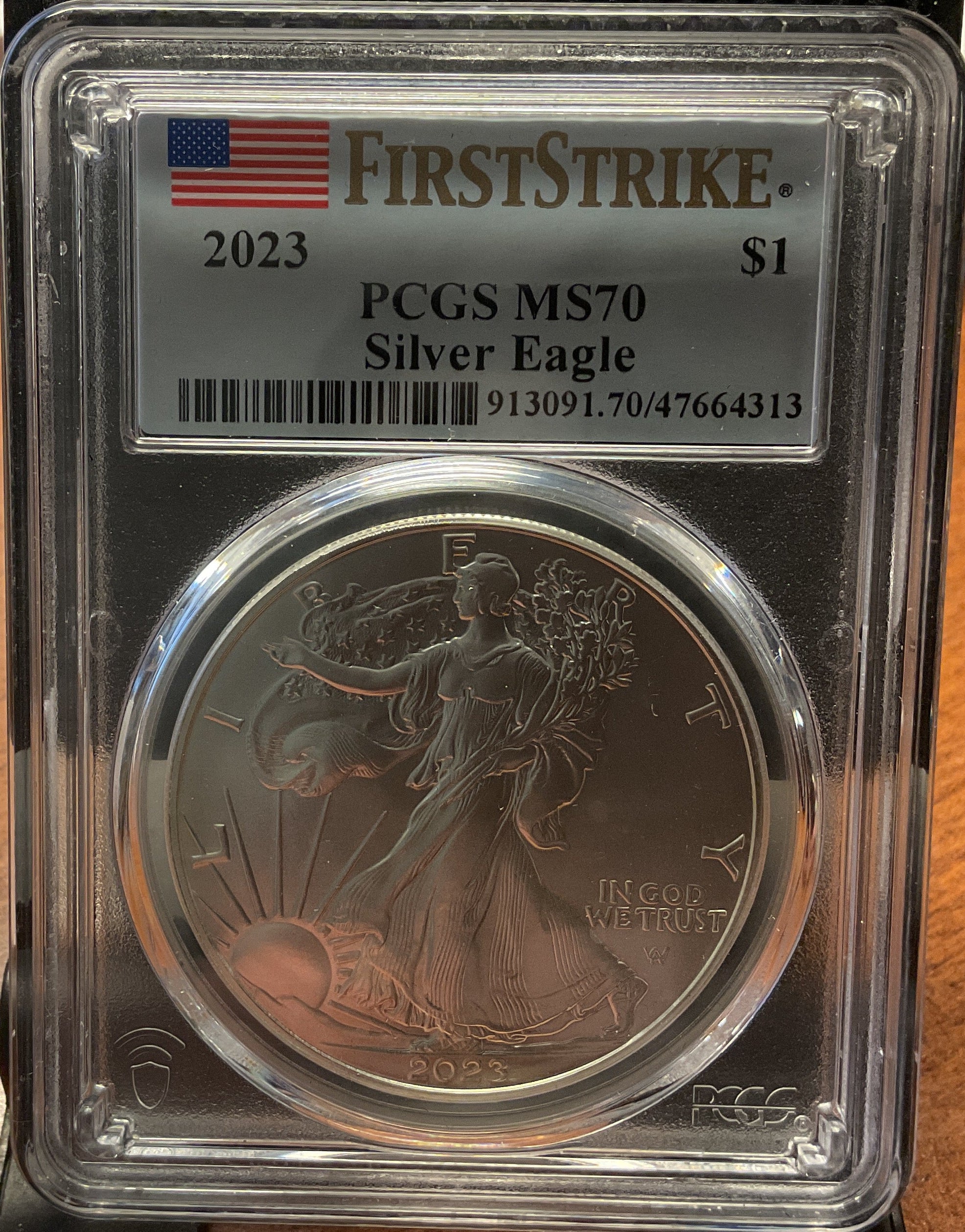 2023 (W) American Silver Eagle, PCGS MS-70, .999 Silver, 1 Troy Ounce, Store #AE0269