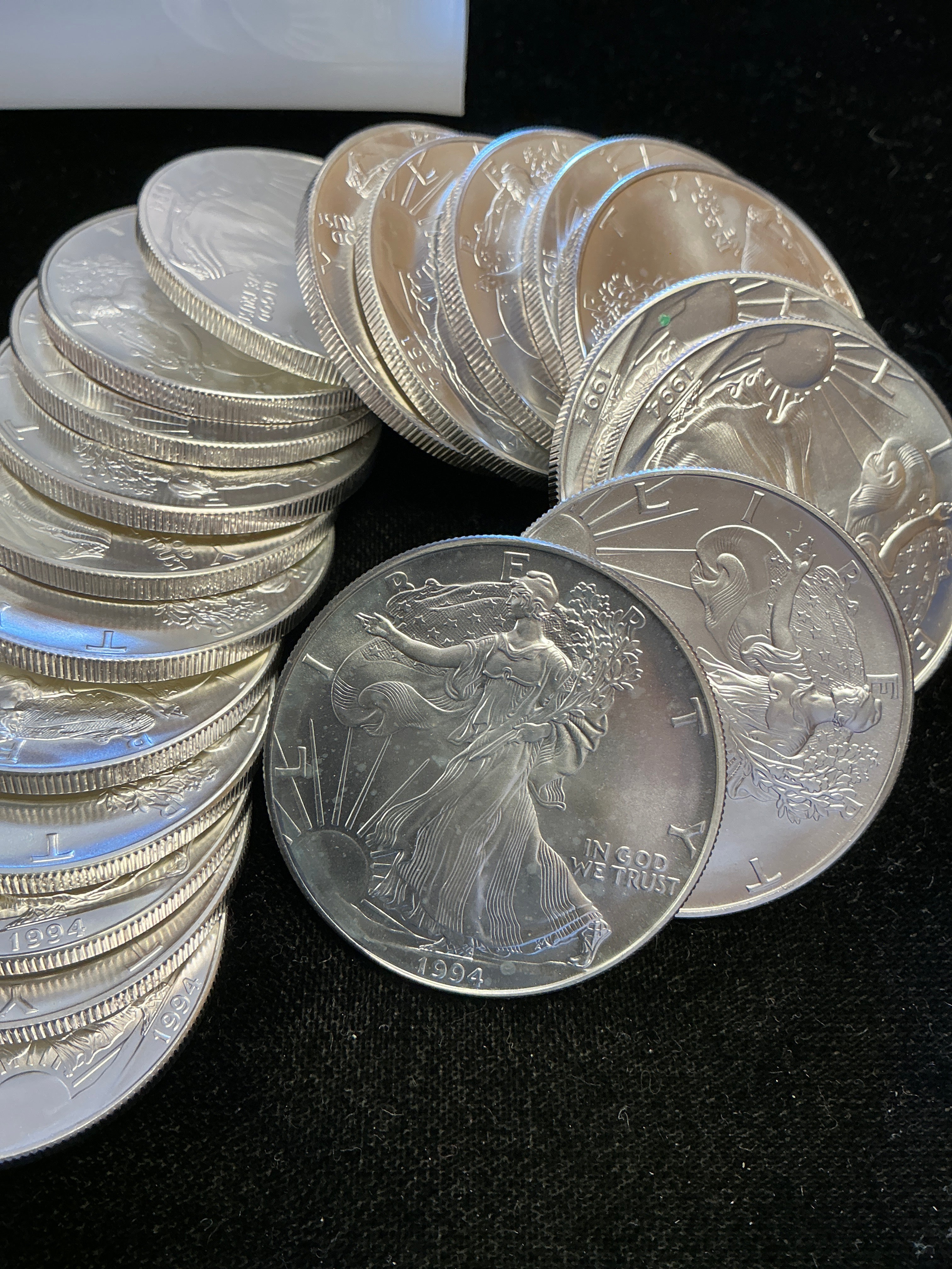 1994 American Silver Eagle Roll. 20 Coins to a Roll. Store Sale #SR003.