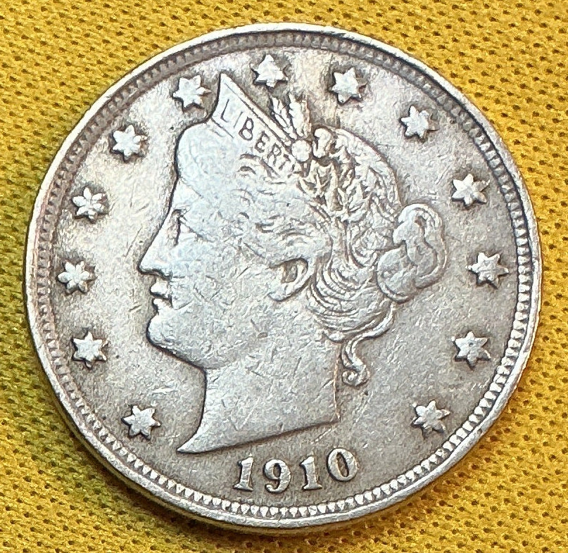 1910 Liberty Nickel, Fine Circulated Coin, Store #NL911