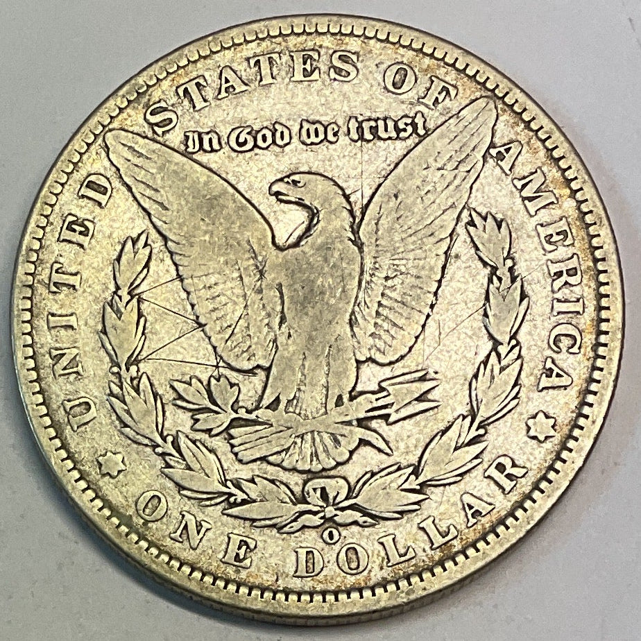 1889-O Morgan Silver Dollar, Scratched Obverse, Circulated Coin, Store #DR0899