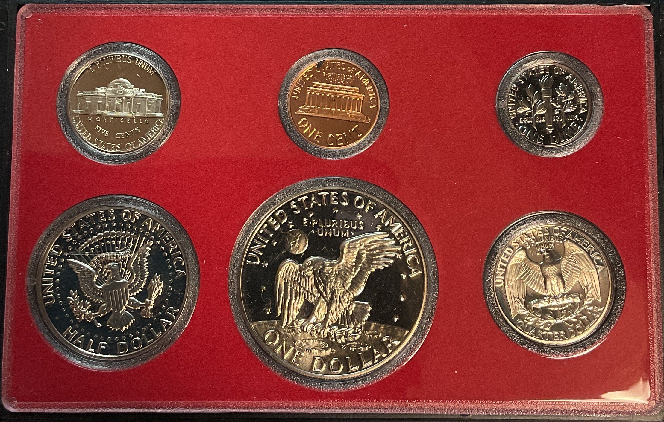 1977 Proof Set, 6 Coin Proof Set, Encased in Original Government Packaging.