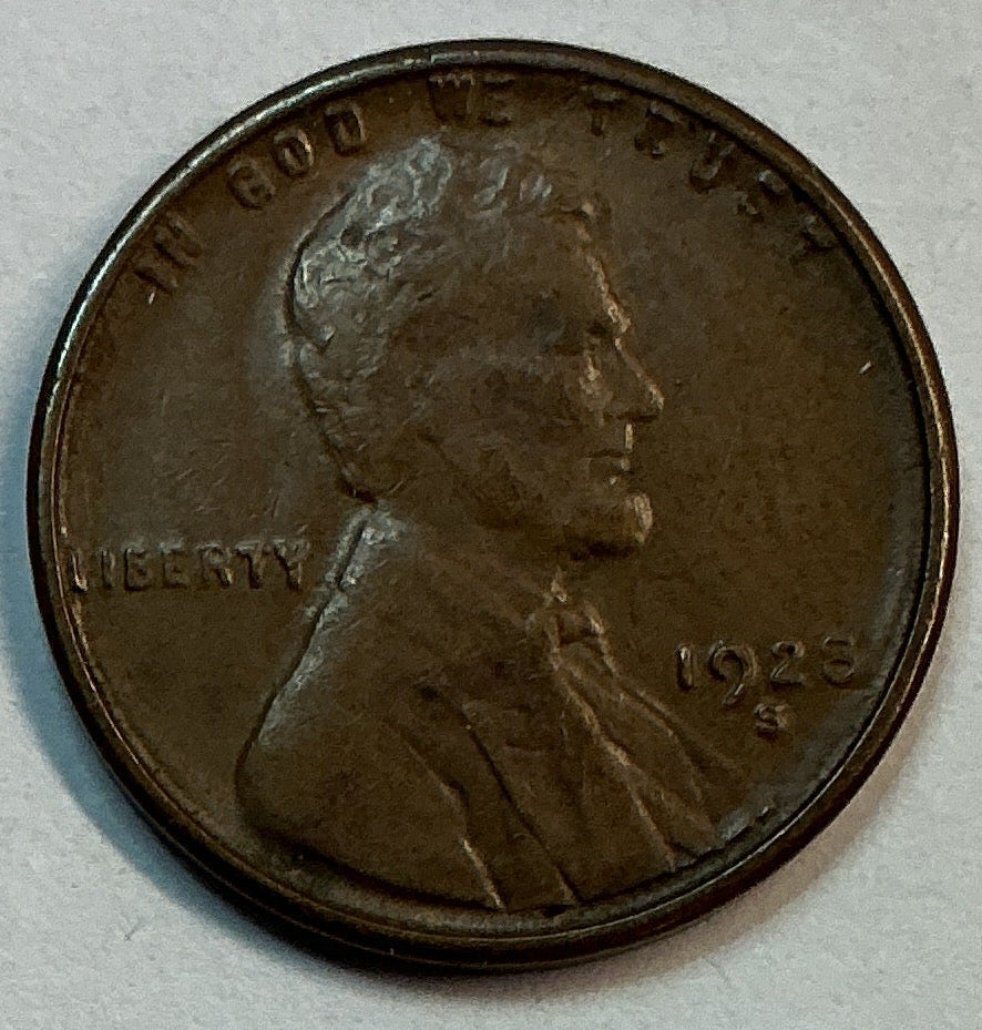 1928-S Lincoln Cent, Uncirculated Coin, Store #CT1253