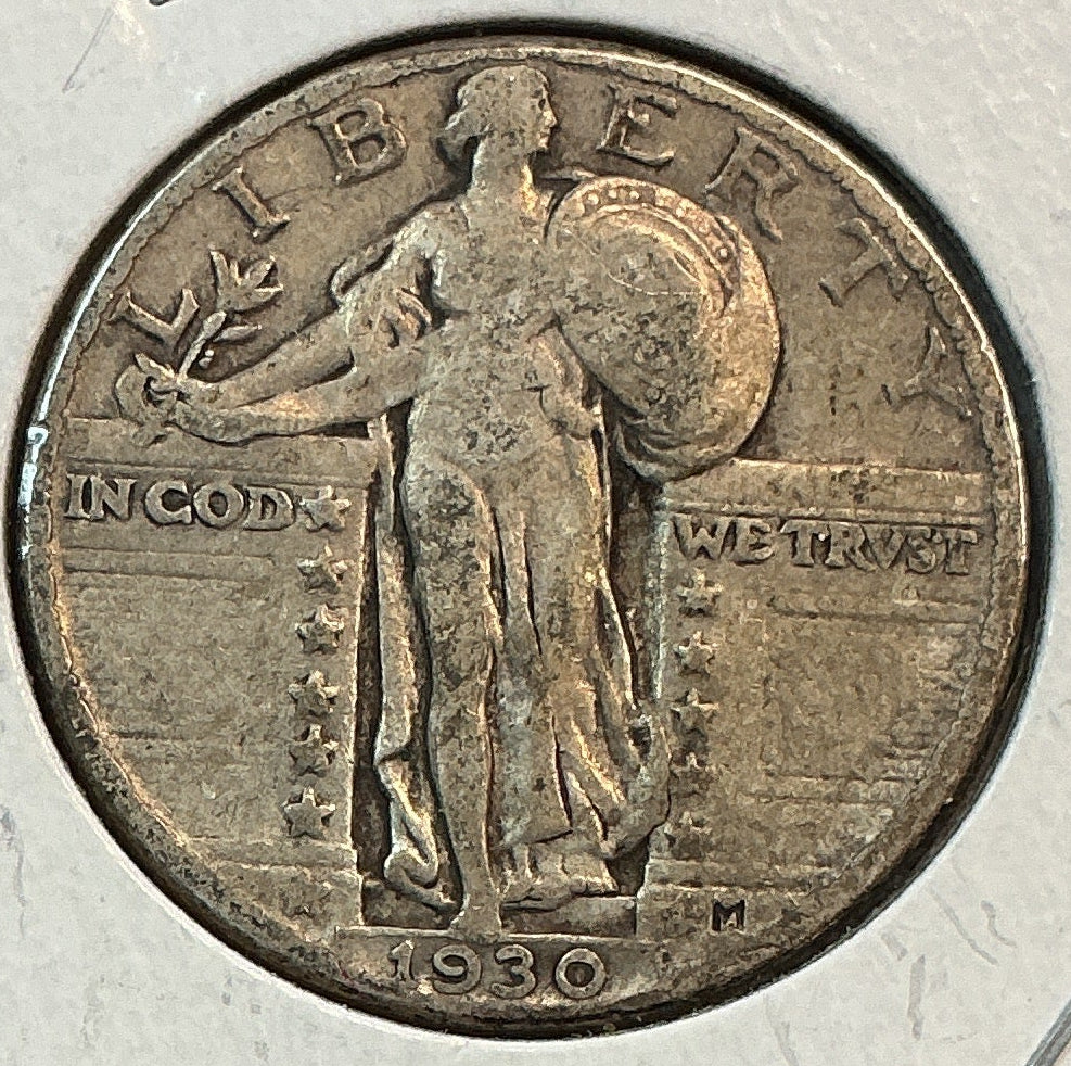 1930 Standing Liberty Quarter, Very Good Circulated Coin, Store# QR1855