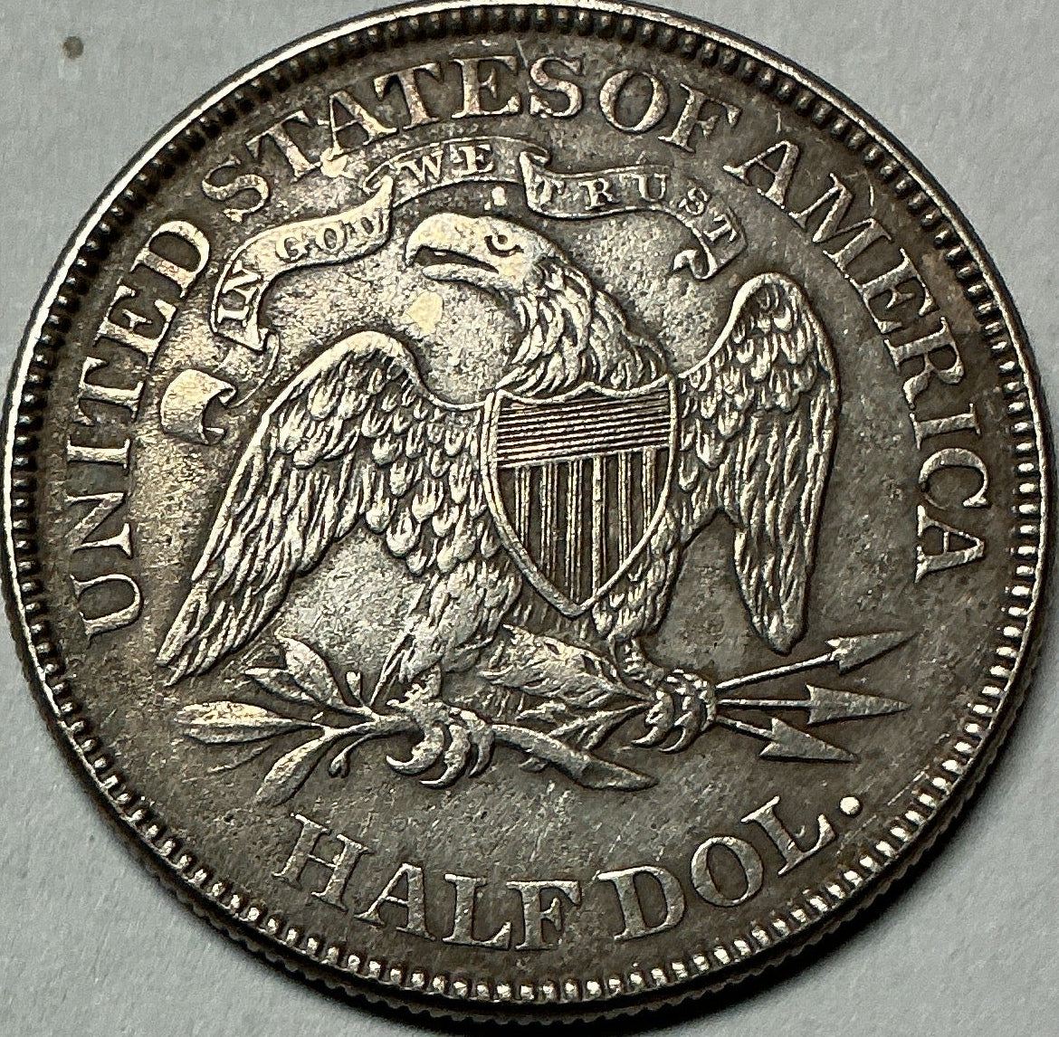 1875 Liberty Seated Half Dollar, Extra Fine+ Circulated Coin, Store #HR2041