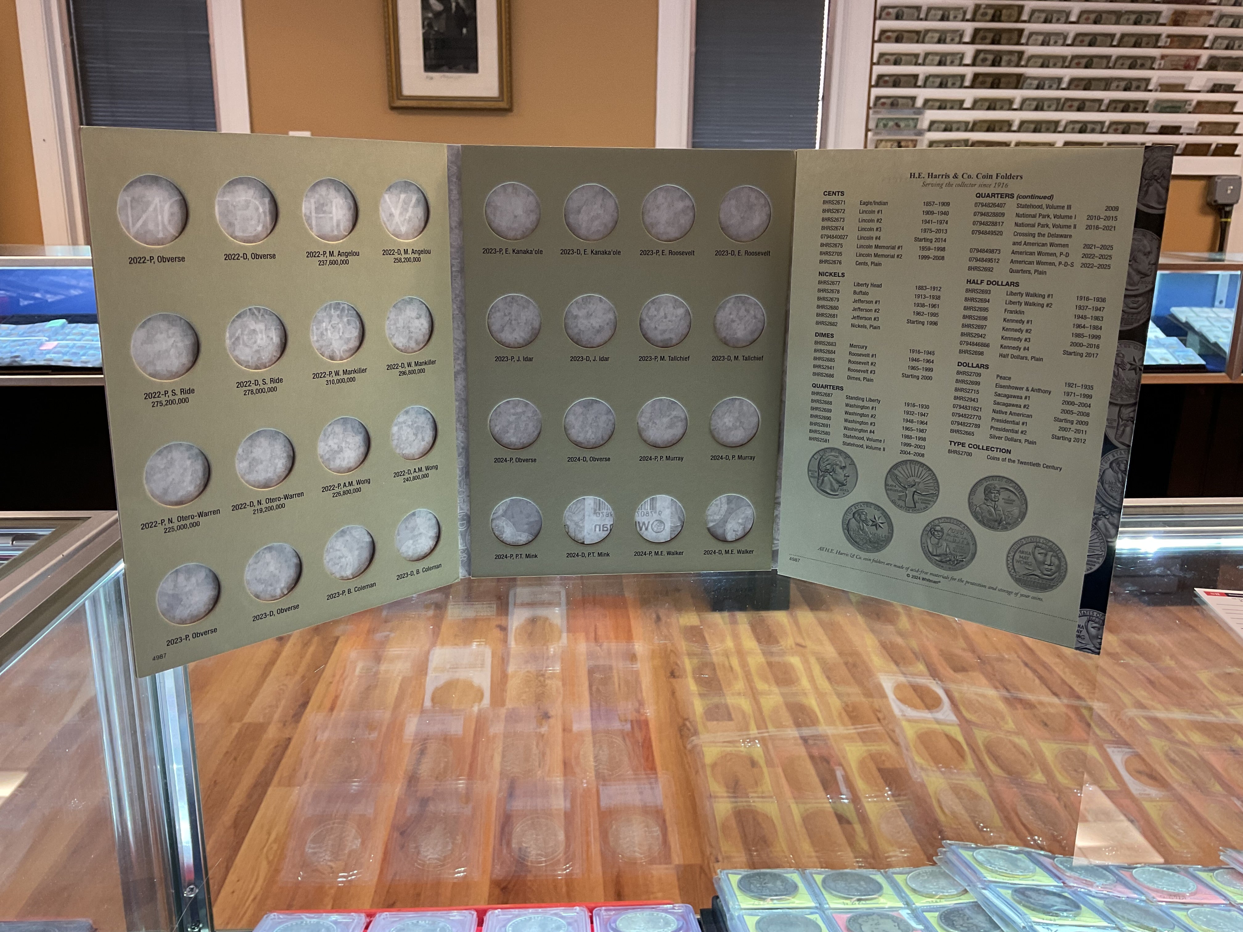 Washington Quarters, American Women Collection (P, D), Harris Coin Folder, Collections2022-2025