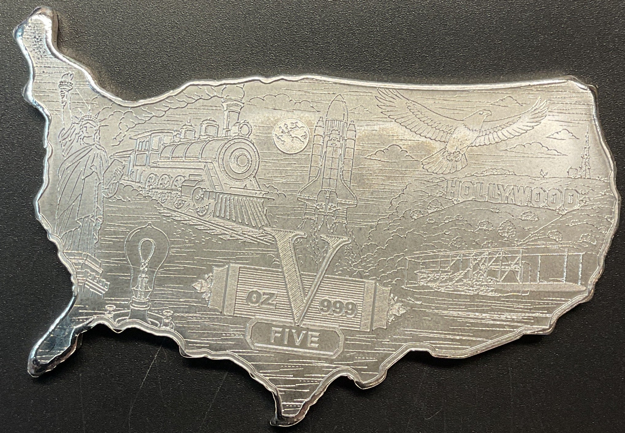 250th Anniversary U.S.A., .999 silver, 5 Troy Ounce, Silver Bullion, Store #SR075