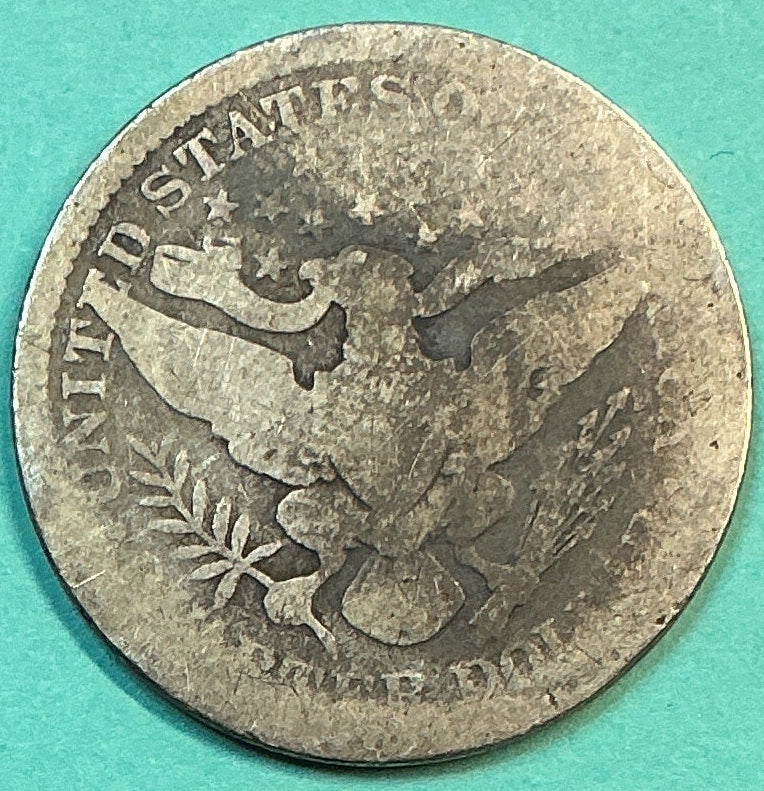 1892 Barber Quarter., Good Circulated Details., Store#QR1187