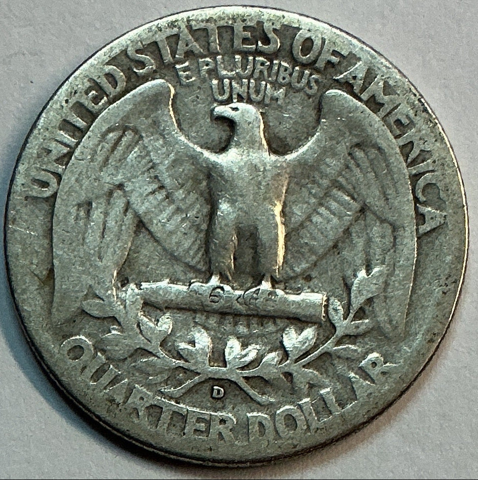 1941-D Washington Quarter, Fine Circulated Coin. Sale #QR1801