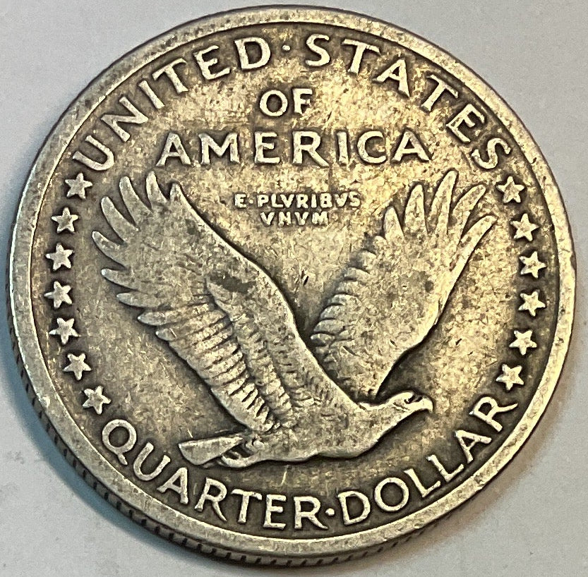 1917 T-1, Standing Liberty Quarter, Very Fine Circulated Coin, Store #QR1164