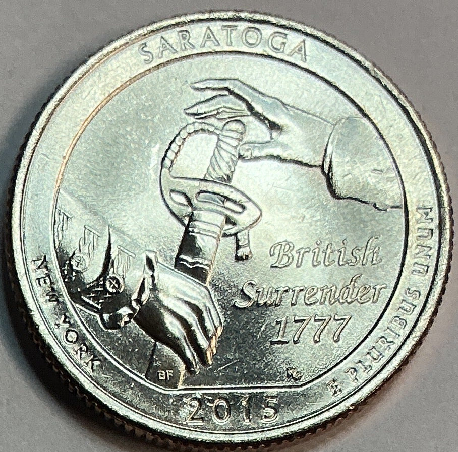 2015-P Uncirculated, Saratoga National Historical Park, New York, Washington Quarter