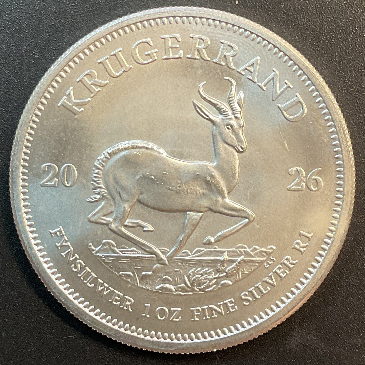 .999 silver, 1 Troy Ounce, 2026 KRUGERRAND Silver Round, Store #SR021