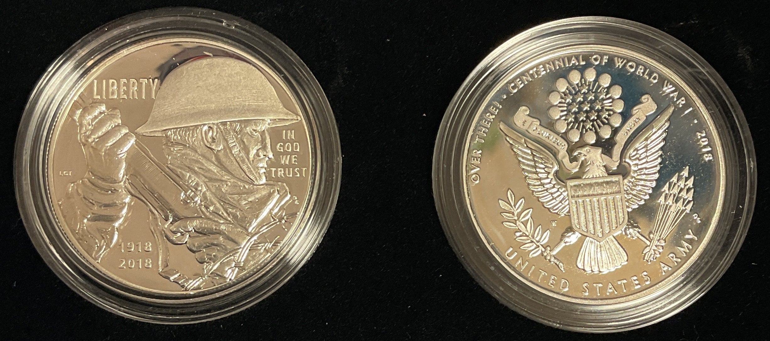 2018 World War I, Silver Dollar and Army Silver Medal Set, U.S. Mint #SR015