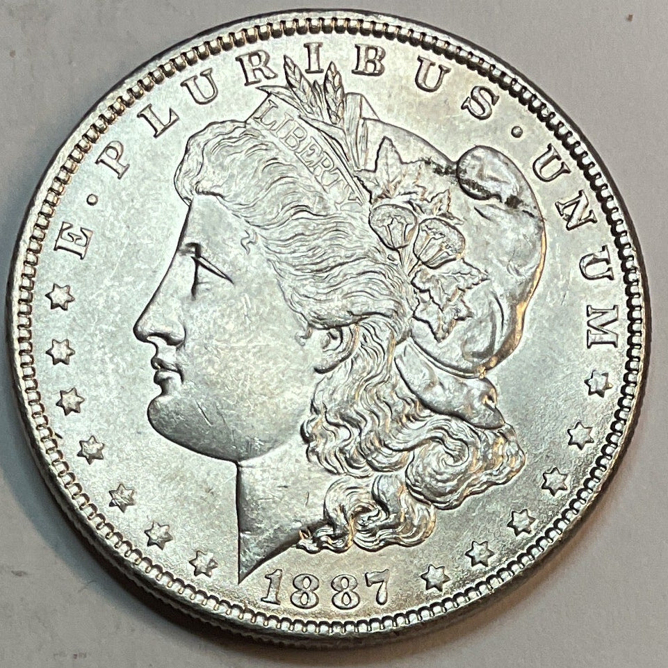 1887 Morgan Dollar, Mint State Circulated Coin, Store #DR0938