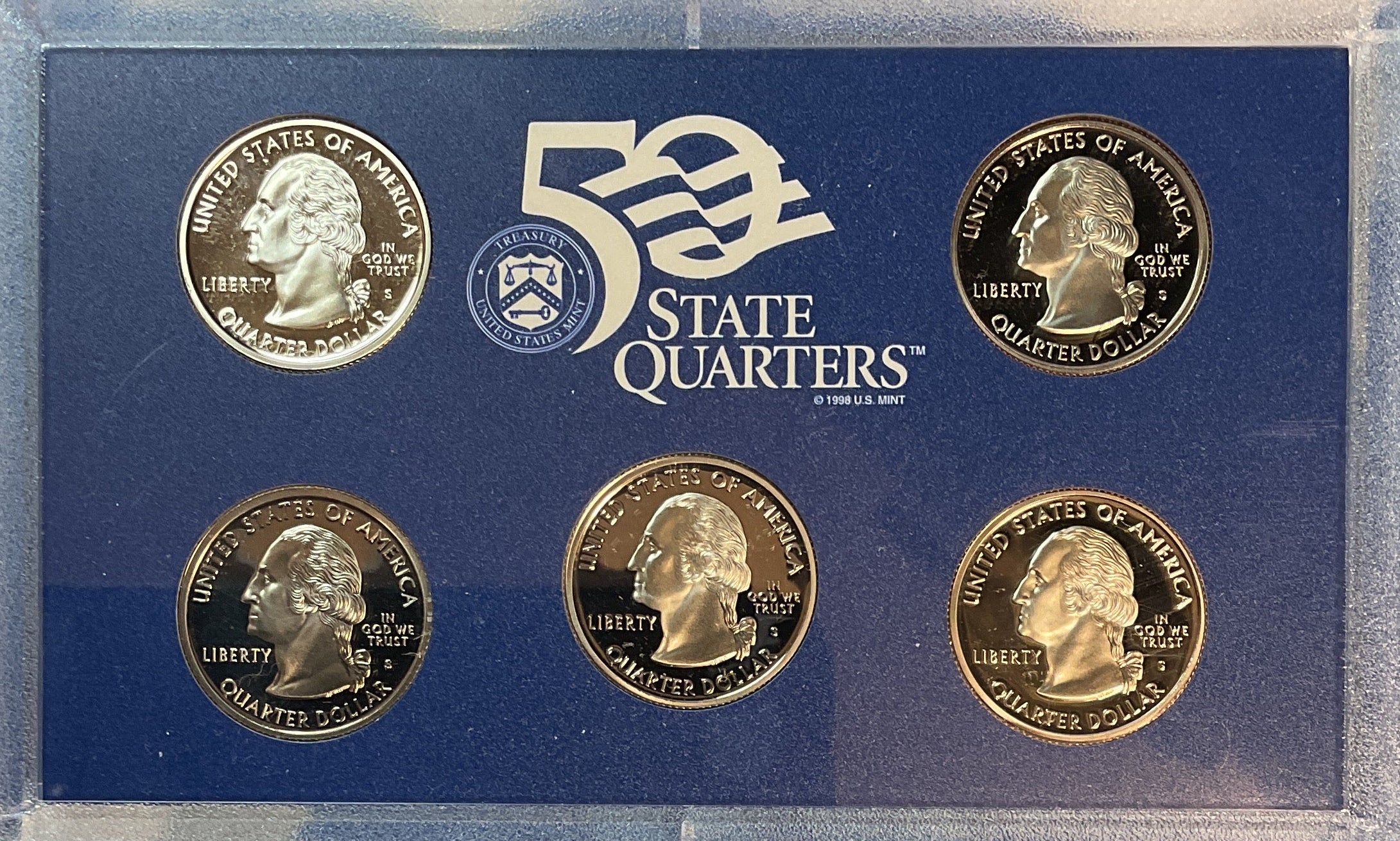 1999 U.S. Mint 50 State Quarters Proof Set, in Original Government Packaging.