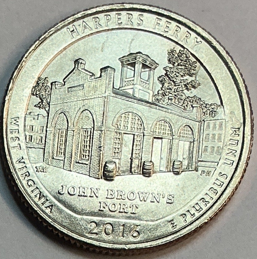 2016-P Uncirculated, Harpers Ferry National Historical Park, West Virginia, Washington Quarter