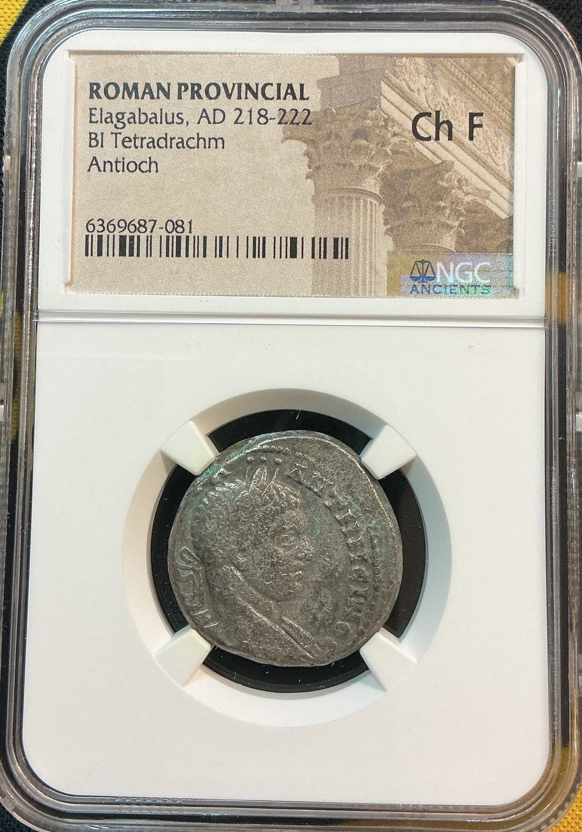 Ancient Coinage, F, Roman Provincial, Elagabalus, AD 218-222, Store #AT0020