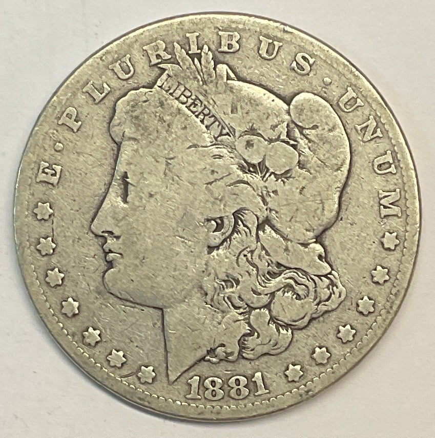 1881 Morgan Dollar, Very Good Circulated Coin, Store #DR0852
