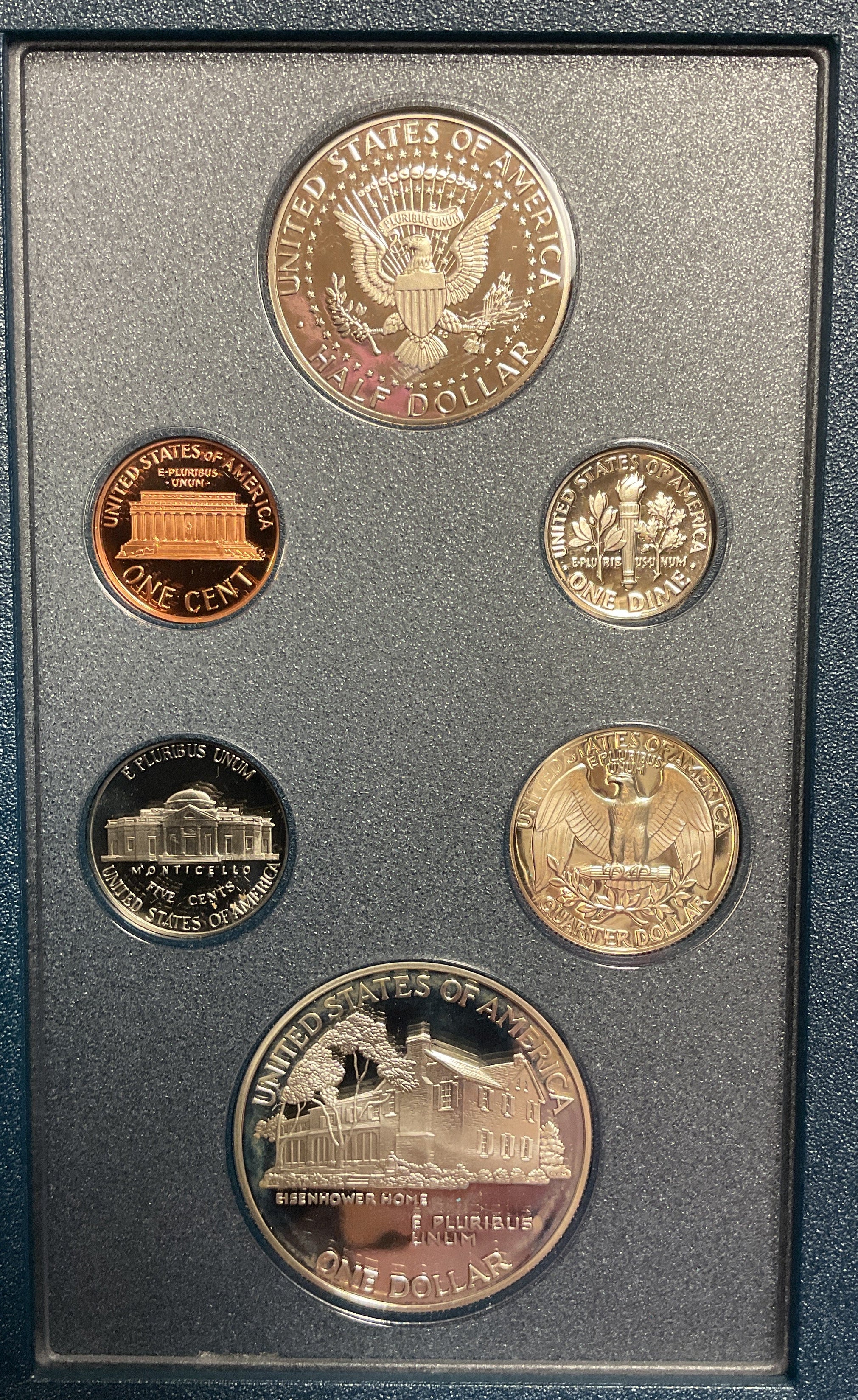1990 U.S. Mint Prestige Set, U.S. Eisenhower Centennial Coins. Store #PT010