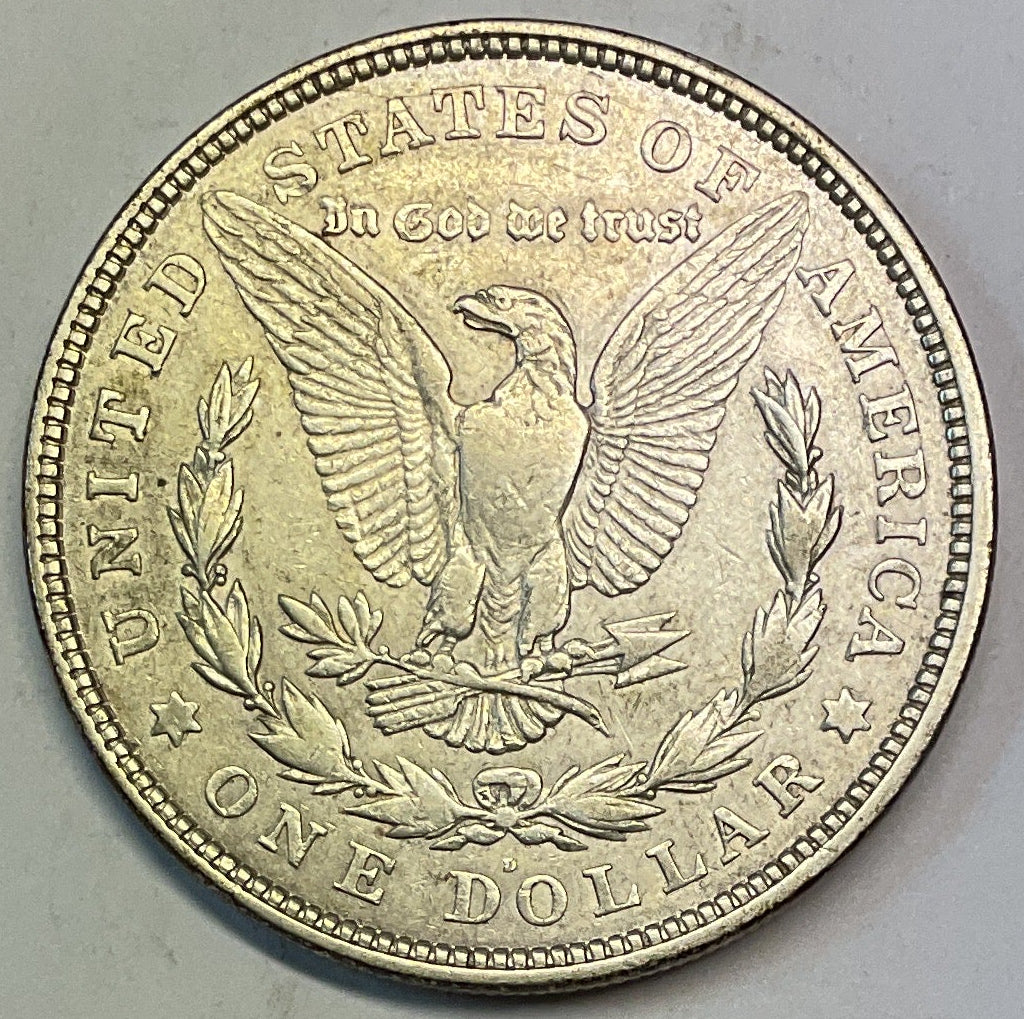1921-D Morgan Silver Dollar, Fine Circulated Coin, Store #DR0928