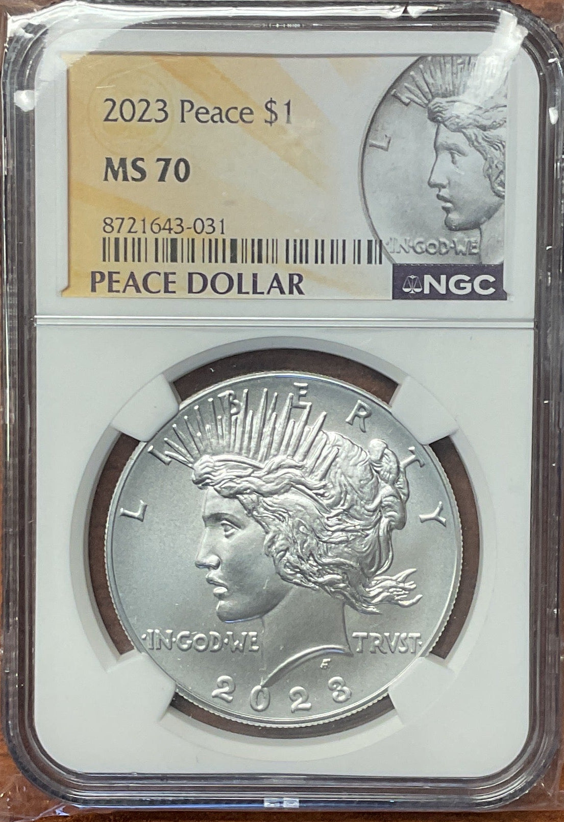 2023 $1 Peace, NGC MS 70, Store #GMC331