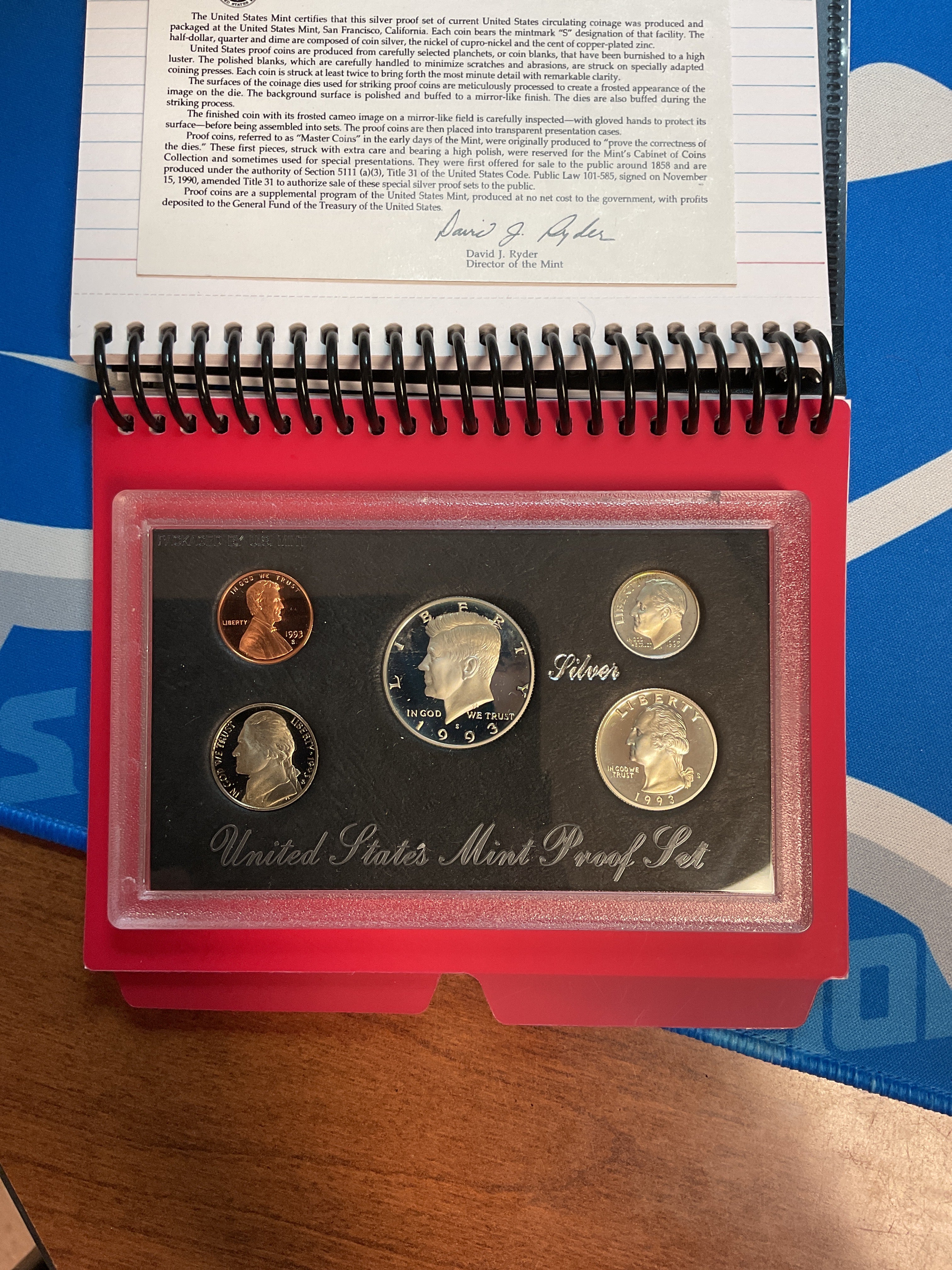 1993 United States Mint Silver Proof Set w/C.O.A.