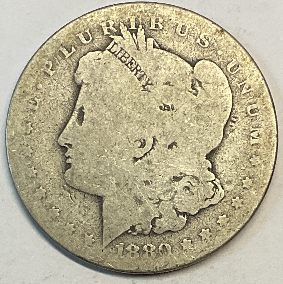 1880-O Morgan Dollar, Poor-About Good Circulated Coin, Store #DR0874