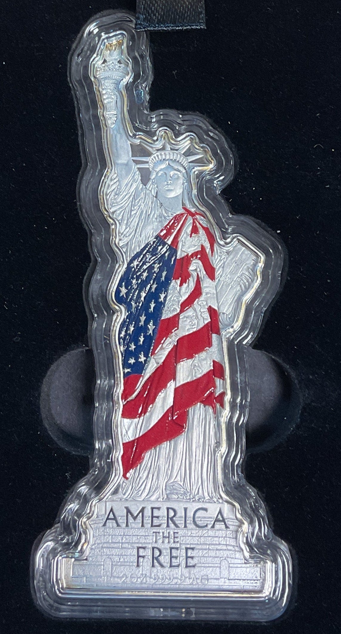 America the Free 2oz Fine Silver Coin with Color-Statue of Liberty store #SR178