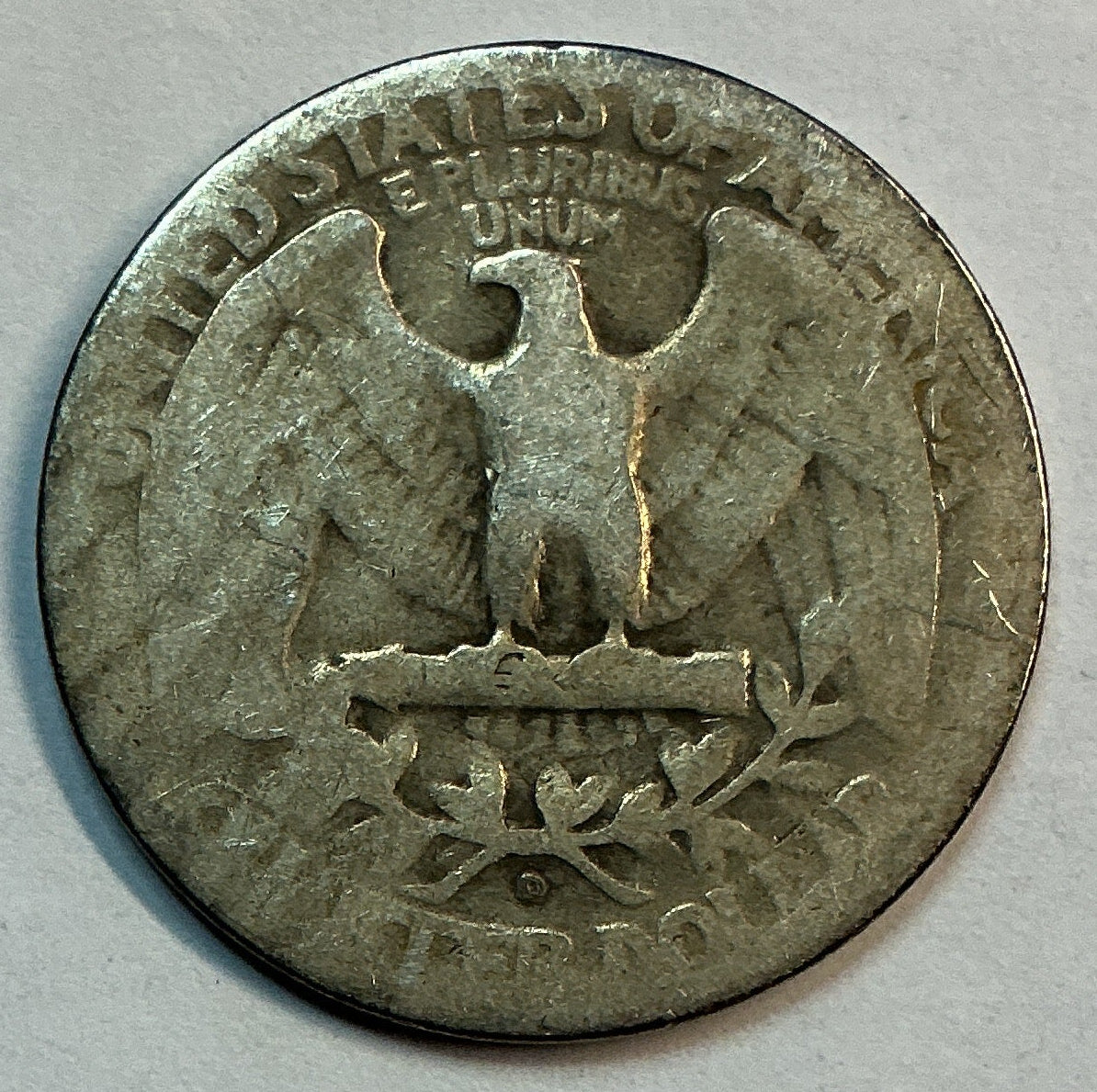 1936-D Washington Silver Quarter, Fine Circulated Coin, Store #QR1679
