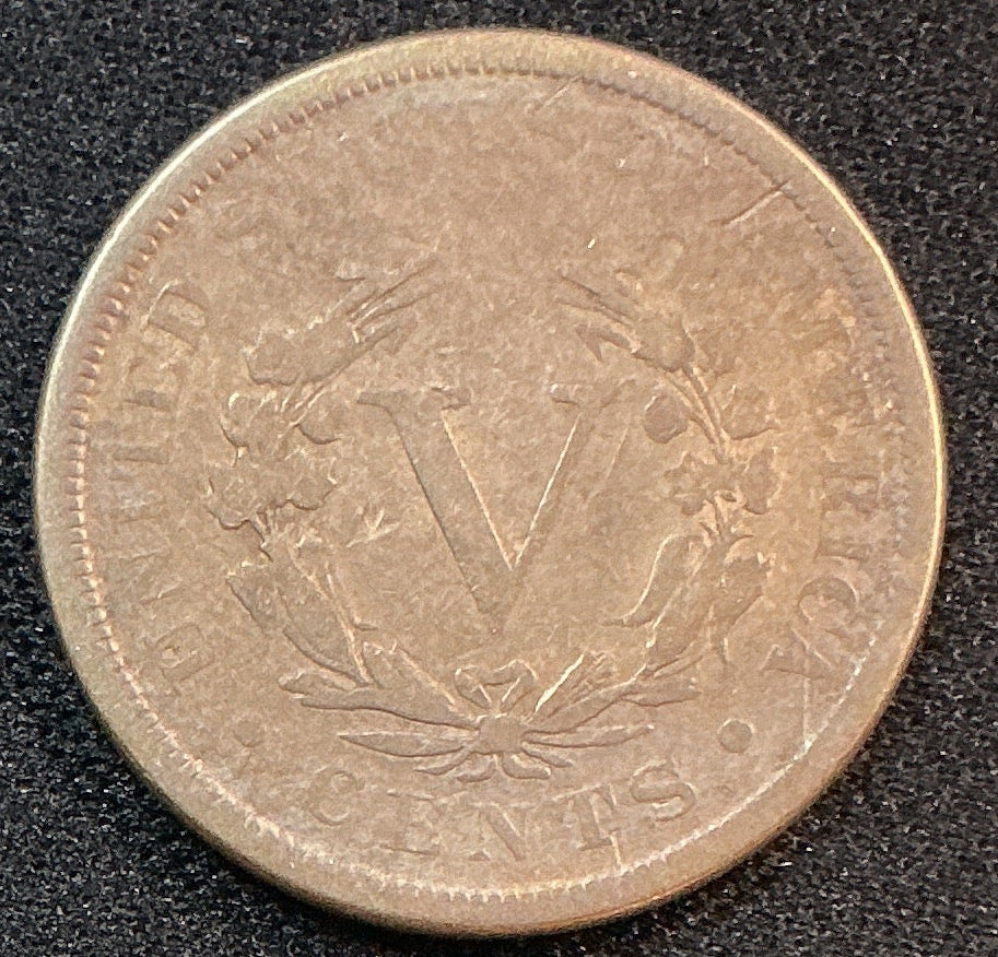 1888 Liberty Nickel, Very Good Circulated Coin., Store Sale #NL875