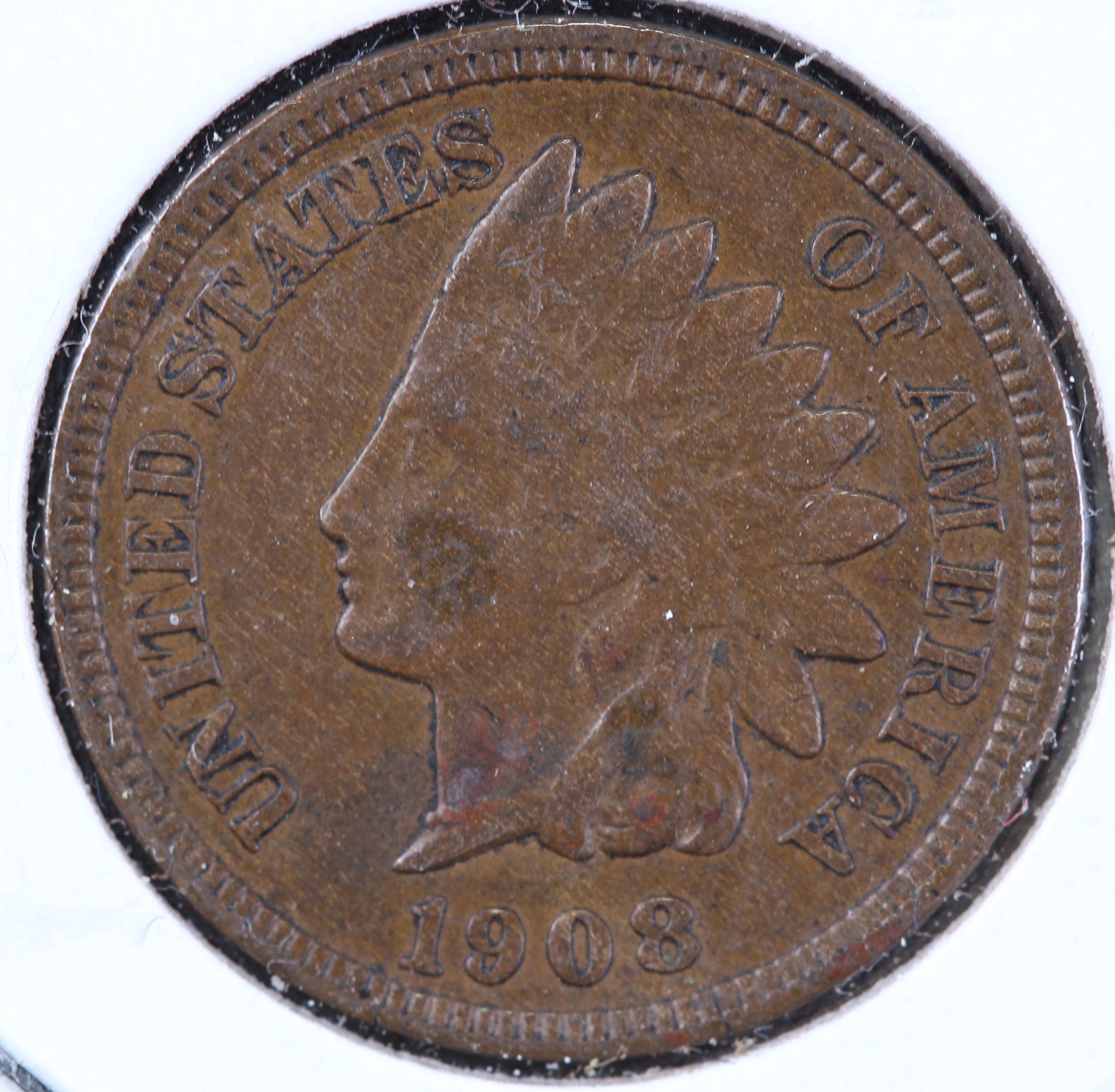 1908 Indian Head Cent, Extra Fine Circulated Coin, Store #CT0706