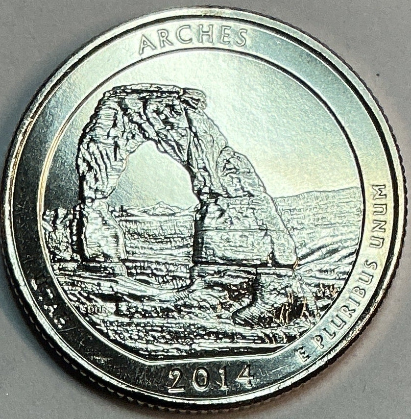 2014-P Uncirculated, Arches National Park, Utah, Washington Quarter