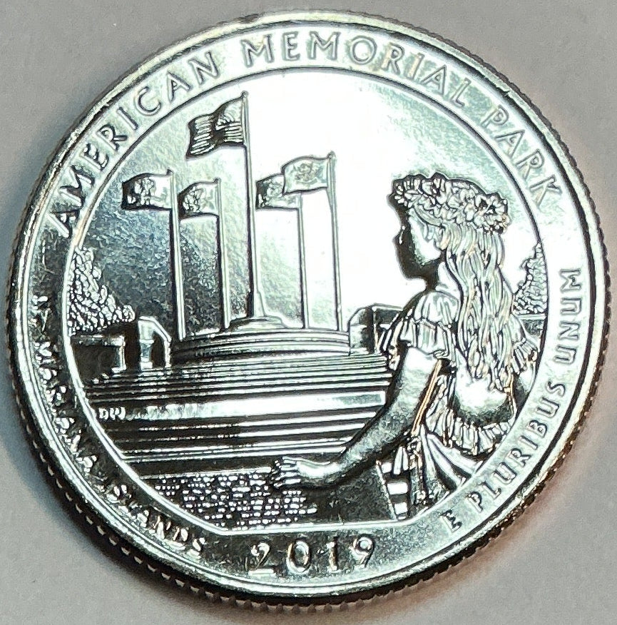 2019-D Uncirculated, American Memorial Park, Northern Mariana Islands, Washington Quarter