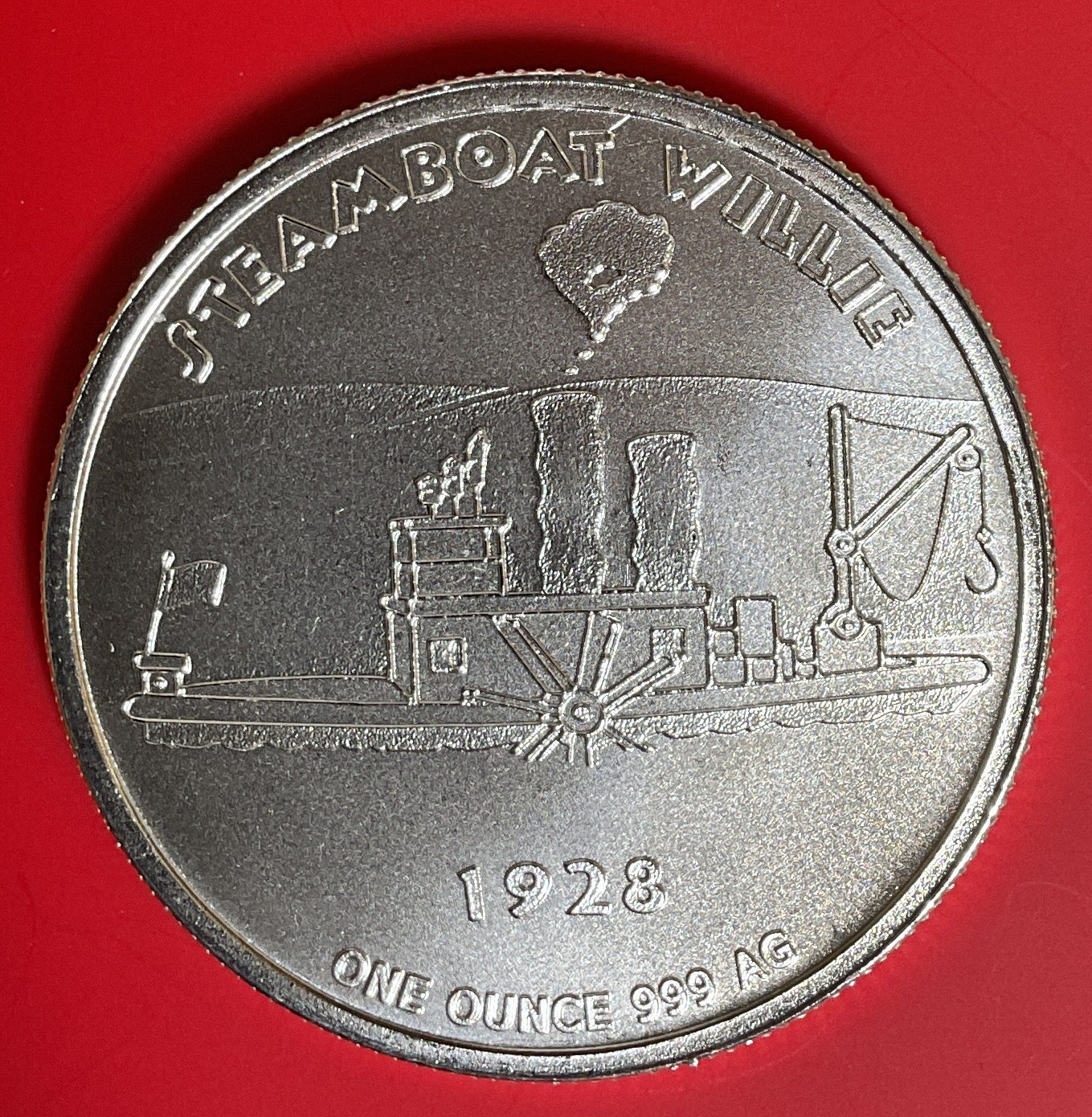 Steamboat Willie Captain (Disney) Silver Round, .999 silver, 1 Troy Ounce, Store #SR028