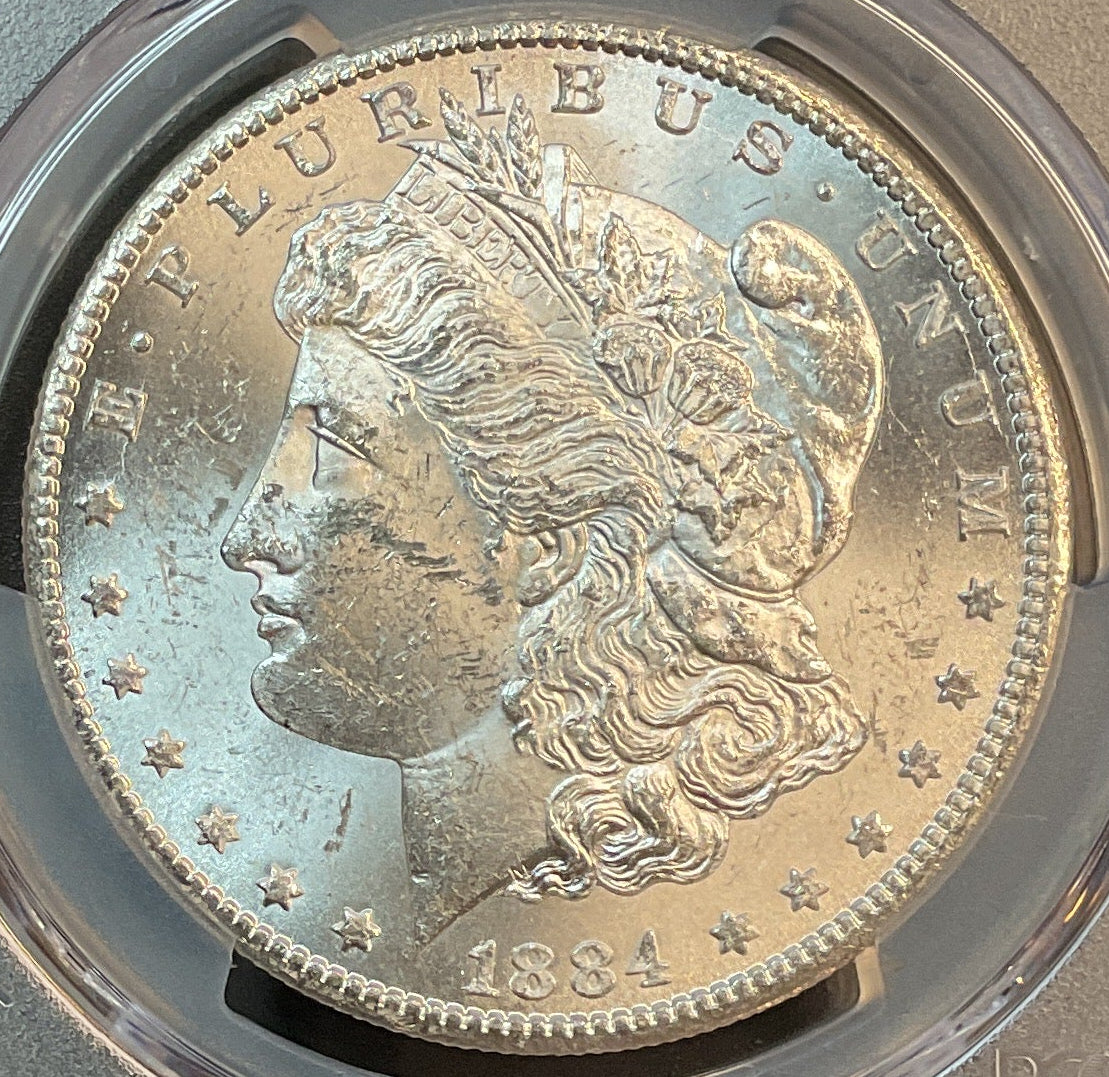 1884-CC Morgan Silver Dollar, PCGS Certified and Graded MS-62, Store SALE #GDR0360