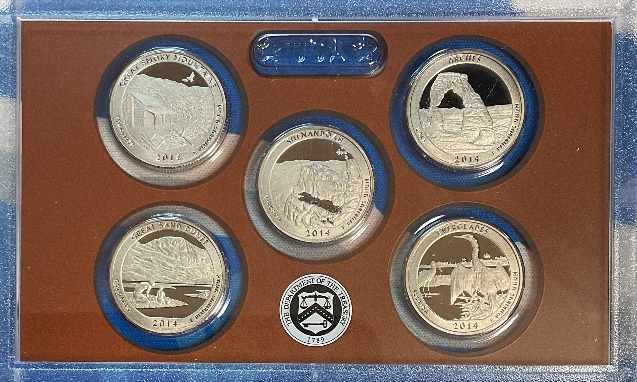 2014 U.S. Mint America the Beautiful Quarters Proof Set, in Original Government Packaging