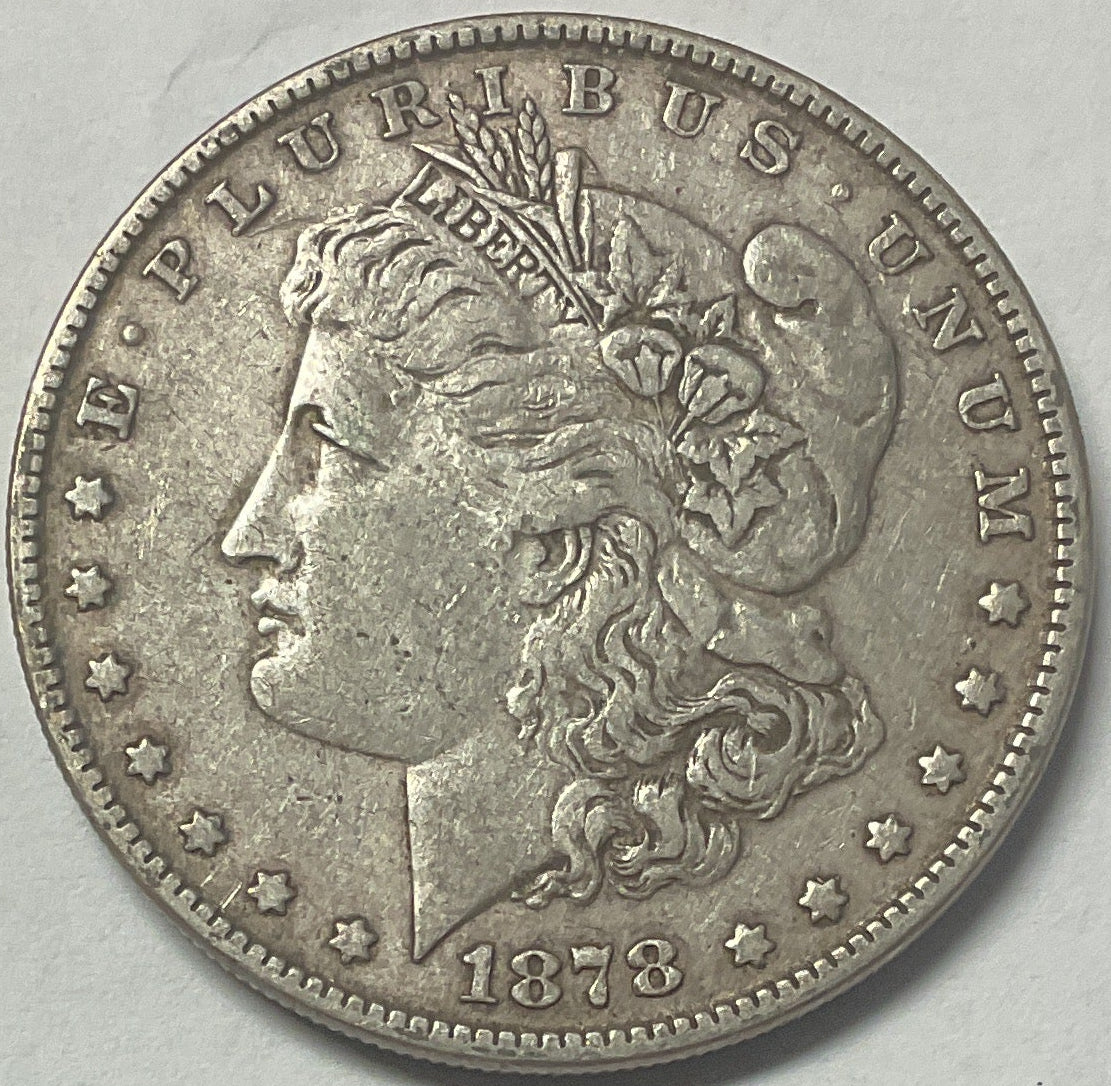 1878 Morgan Dollar, Very Fine+ Circulated Coin, Store #DR1563