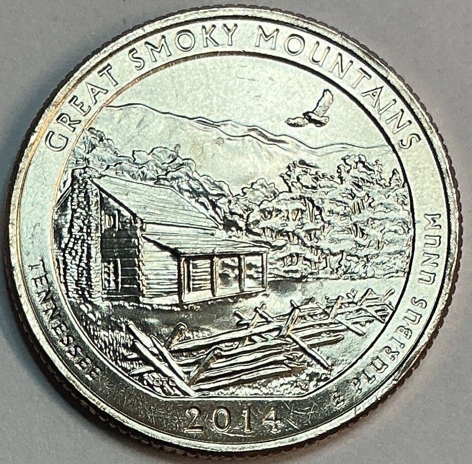 2014-P Uncirculated, Great Smoky Mountains National Park, Tennessee, Washington Quarter