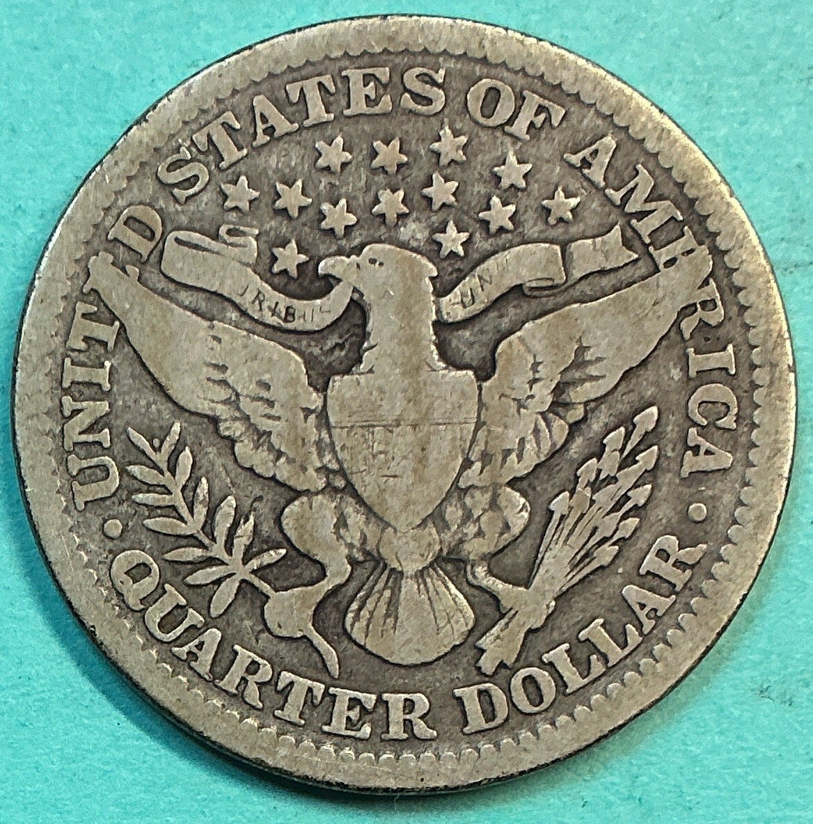 1902 Barber Quarter., Good+ Circulated Details., Store#QR1223