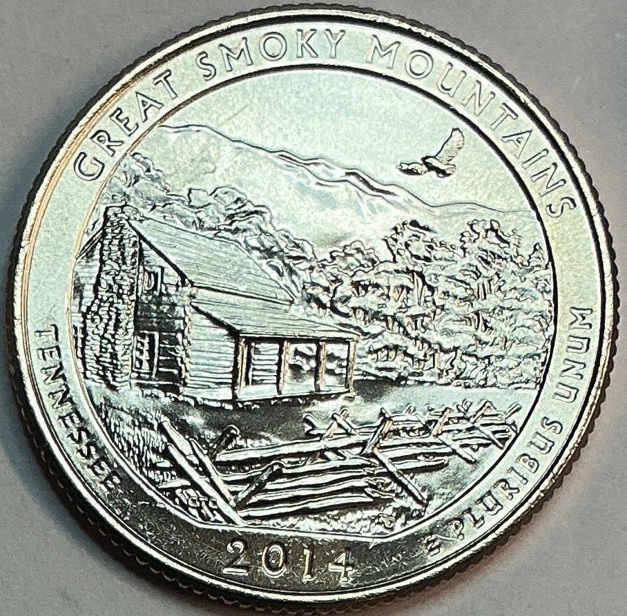 2014-D Uncirculated, Great Smoky Mountains National Park, Tennessee, Washington Quarter