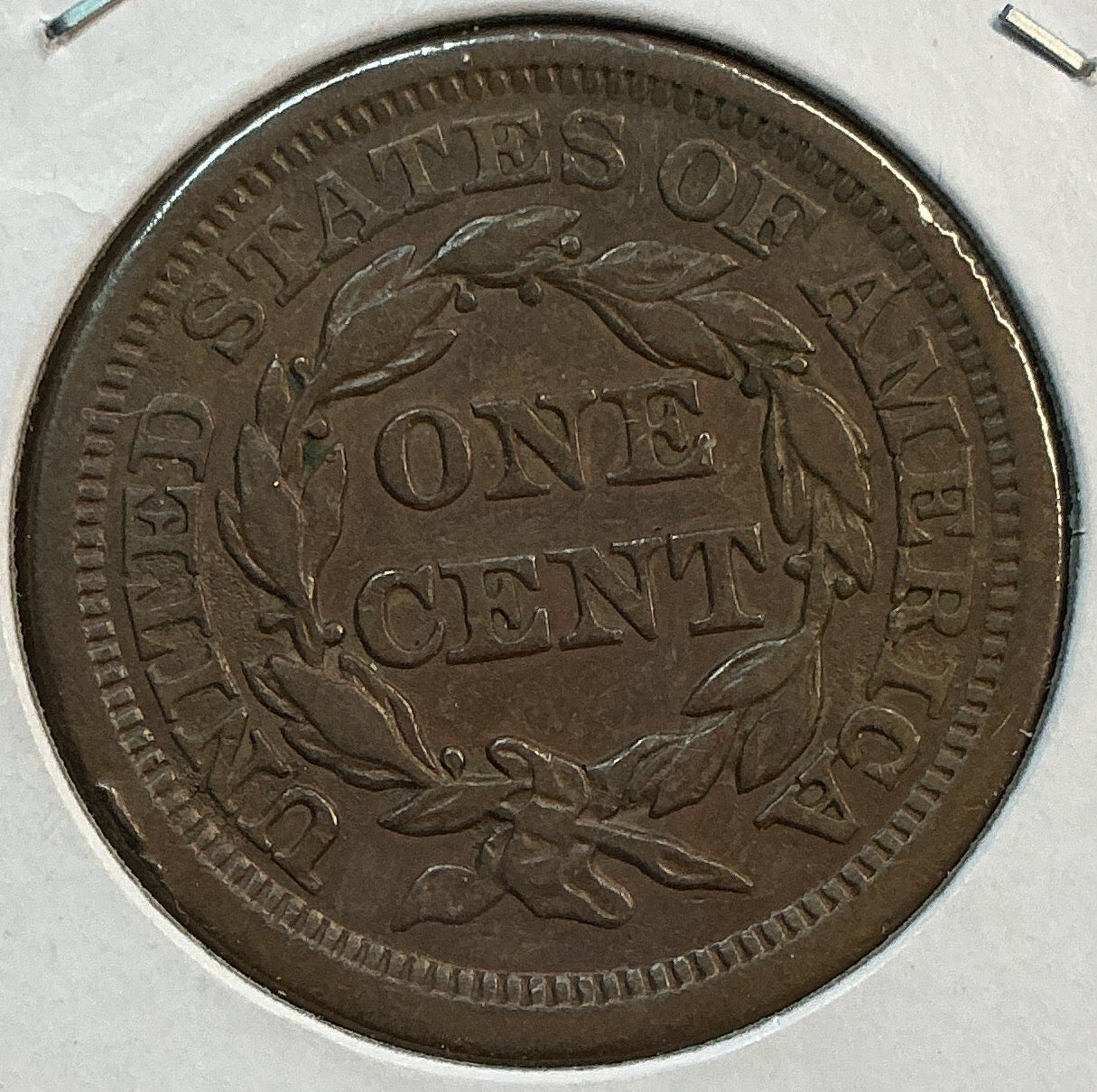 1854 Braided Hair Large Cent, Extra Fine++ Circulated Coin, Details, Store #CT1232