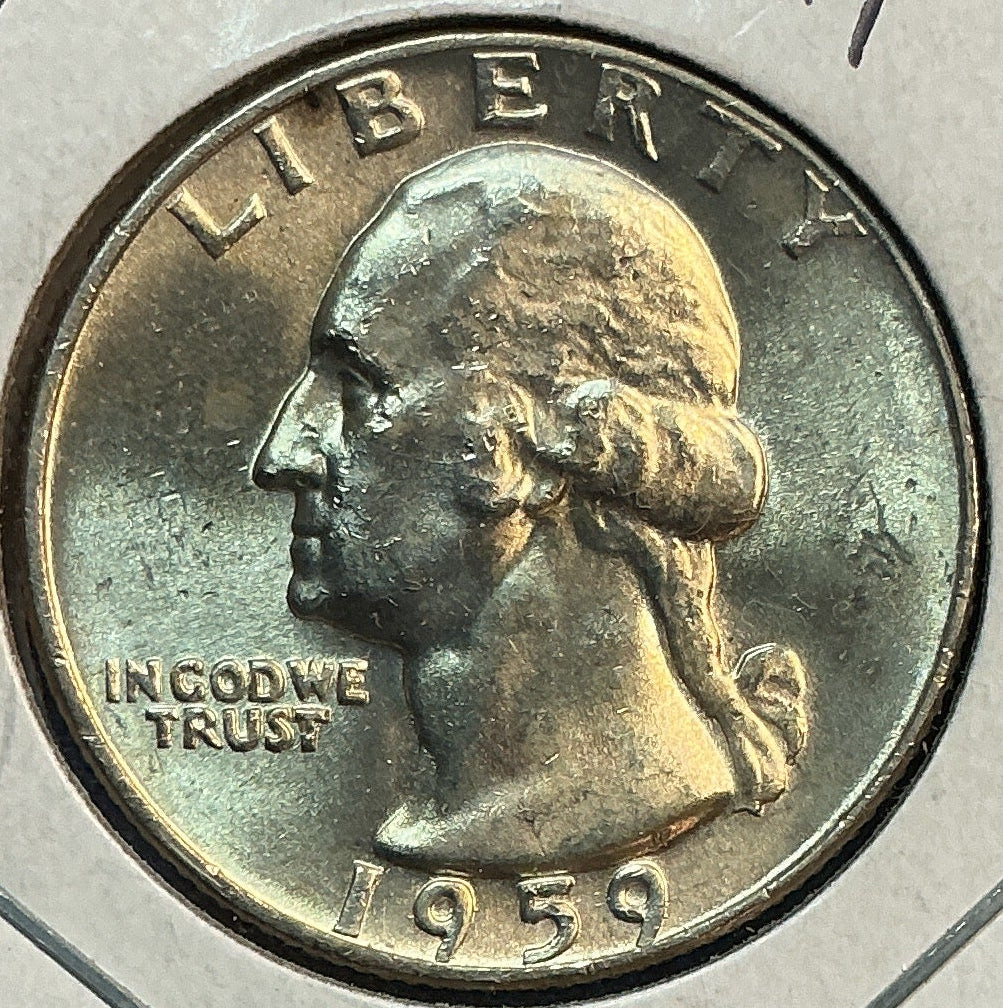 1959 Washington Quarter, Mint State Uncirculated Coin, Store #QR1858