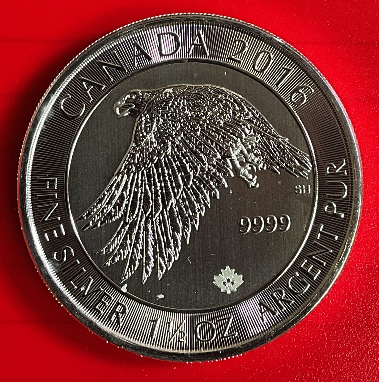 Elizabeth II Canada 8 Dollar Silver Round Bullion, 9999 silver, 1 1/2 Troy Ounce