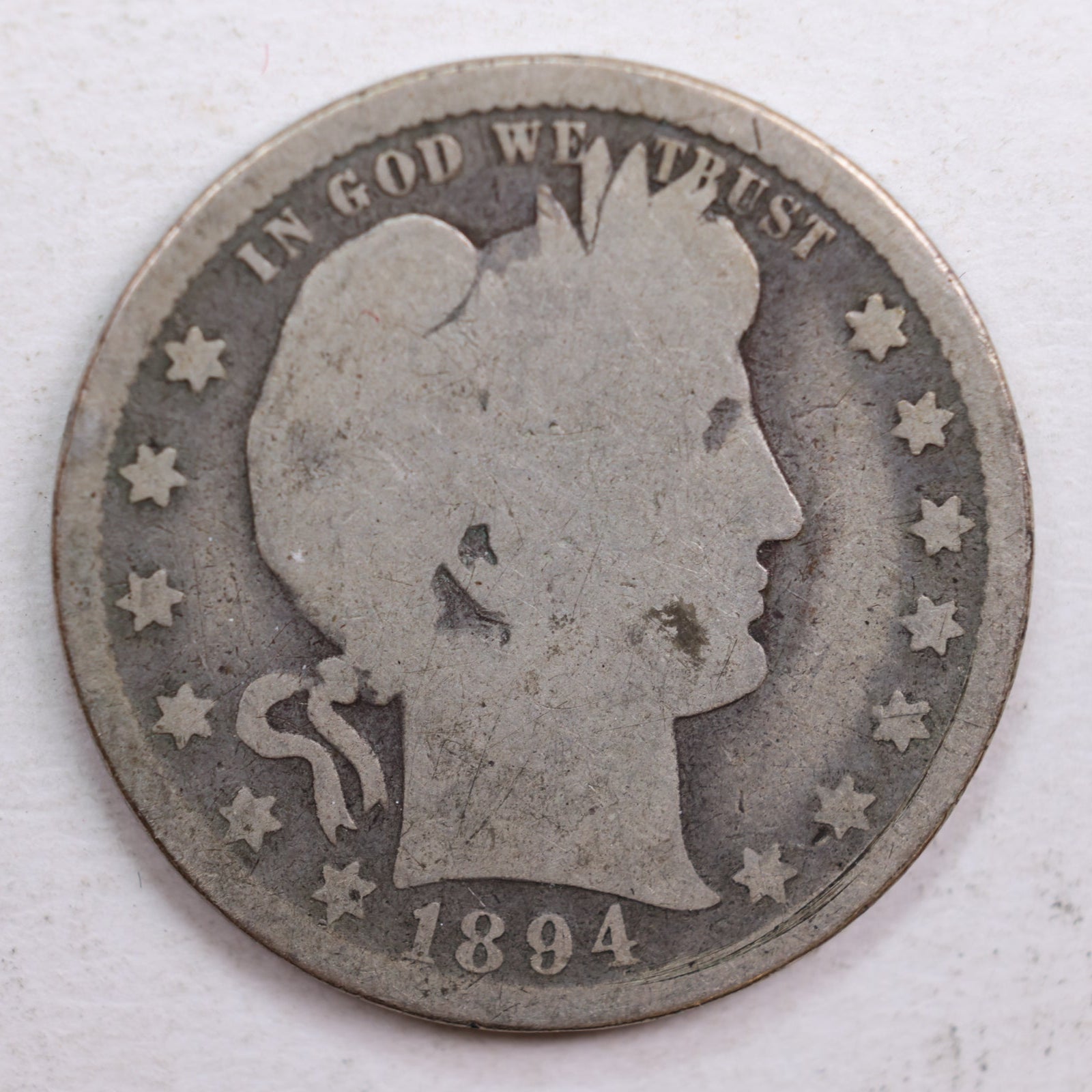 1894-O Barber Quarter, Good Circulated Coin, Store #QR613