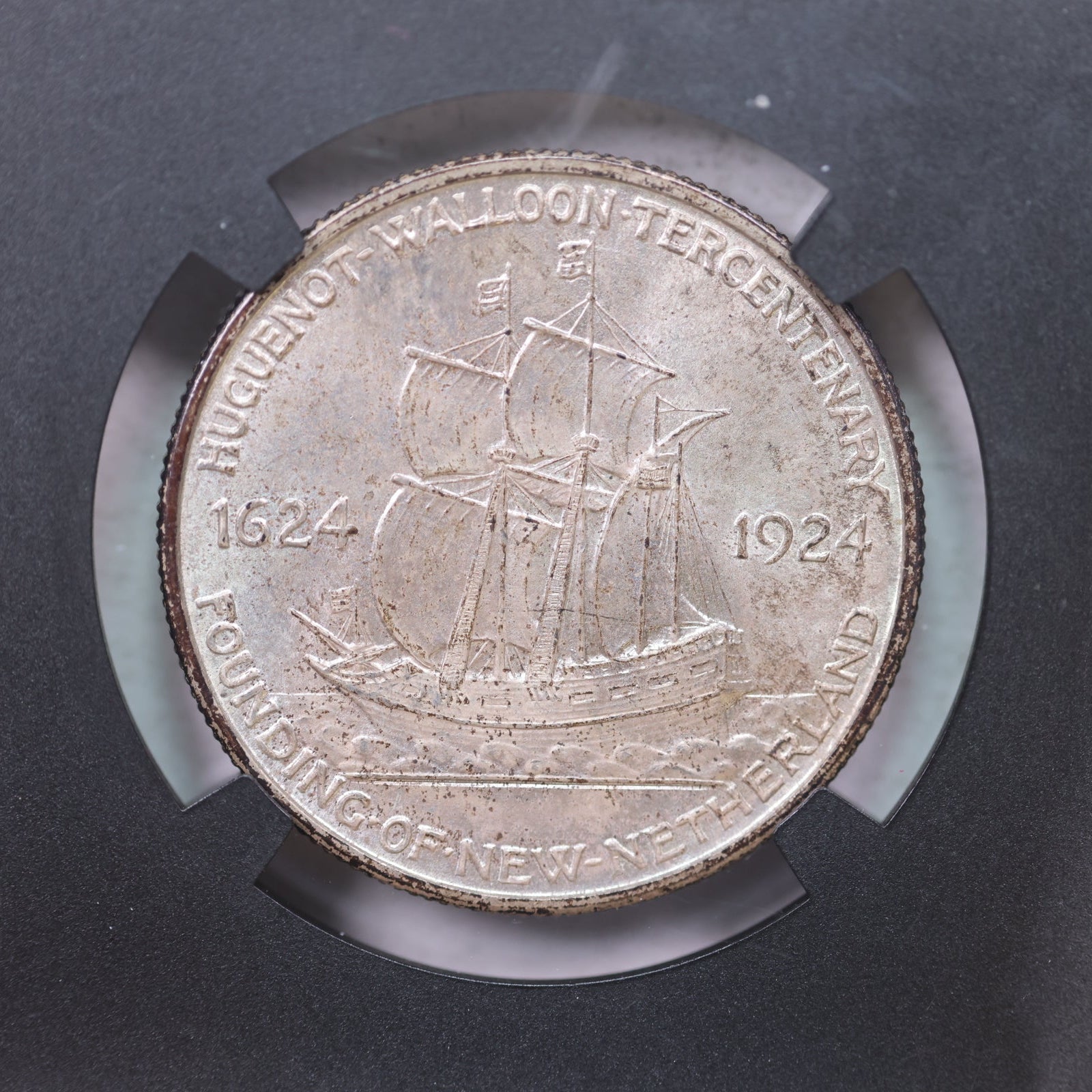 1924 Huguenot Silver Half Dollar Commemorative, NGC MS-66, Store #GEC0055.