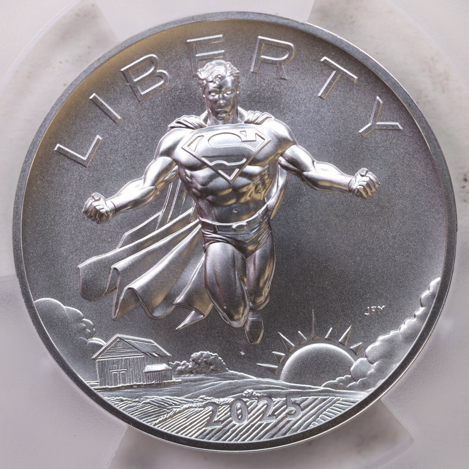 2025 DC -SUPERMAN Commemorative Medal, 2 1/2 OZT, PCGS MS-70., Store GMC137.