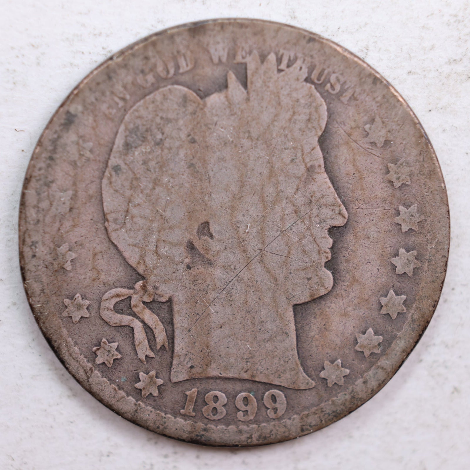 1899-O Barber Quarter, About Good Circulated Coin, Store #QR660